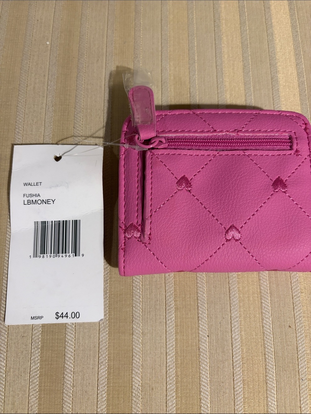 Luv Betsey Pink Quilted Heart Wallet NWT - Picture 3 of 6